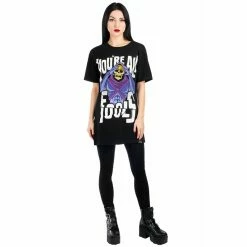 T-shirt Unisexe Killstar X Skeletor - Fools 12 T-shirt Unisexe Killstar X Skeletor - Fools -T-Shirts soldes t shirt unisexe killstar x skeletor fools5
