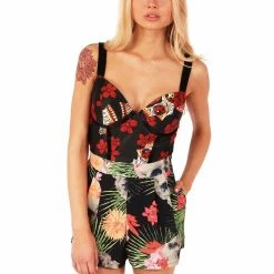 Top De Corset Siesta Crâne D'Iron Fist -T-Shirts soldes top de corset siesta crane diron fist3